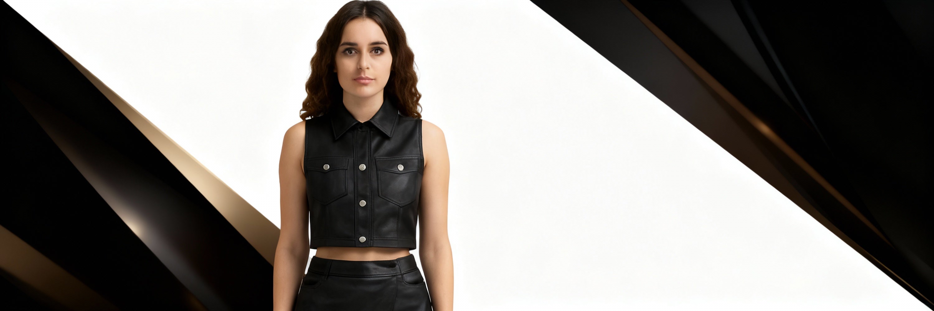 Women's Fashion Leather Vests