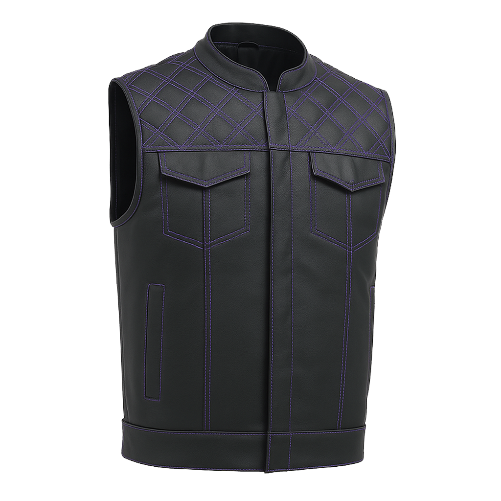 Scarlet Stitch - Men's Club Style Leather Vest