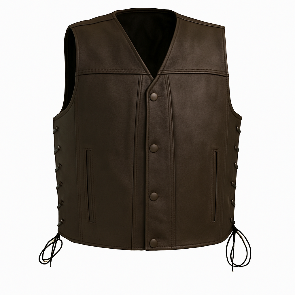 Raventhorn - Men's Motorcycle Western Style Leather Vest