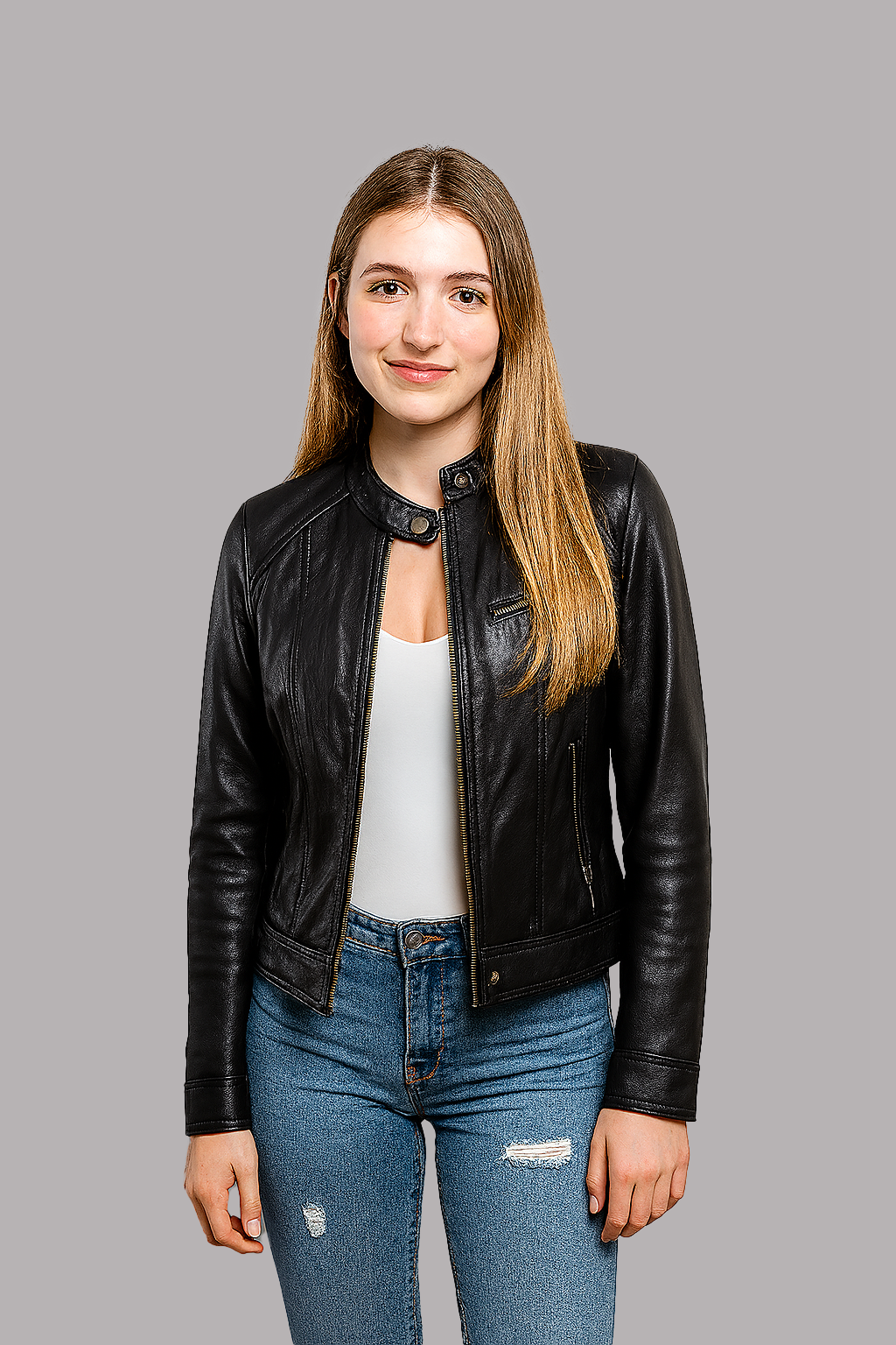 Carmine Vale Women's Fashion Leather Jacket