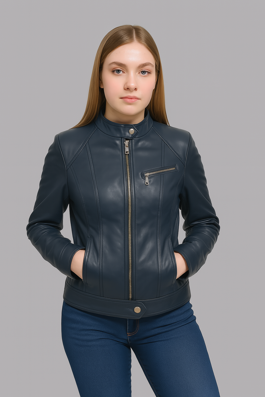Carmine Vale Women's Fashion Leather Jacket