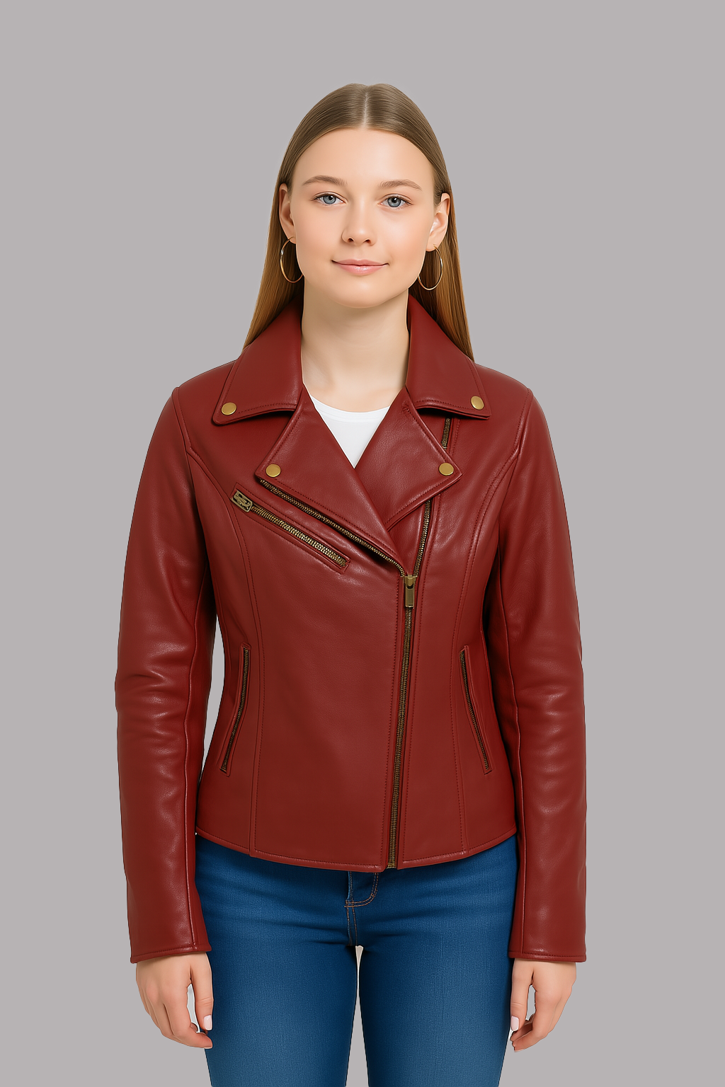 Yva Belle Fashion Lambskin Leather Jacket