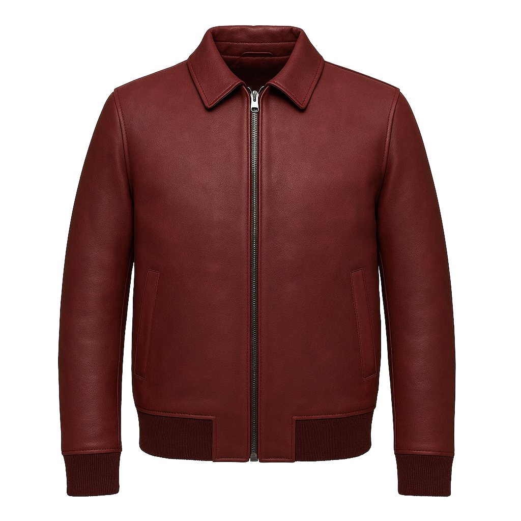 PR-218 The Heritage Bomber Man's Motorcycle Leather Jacket