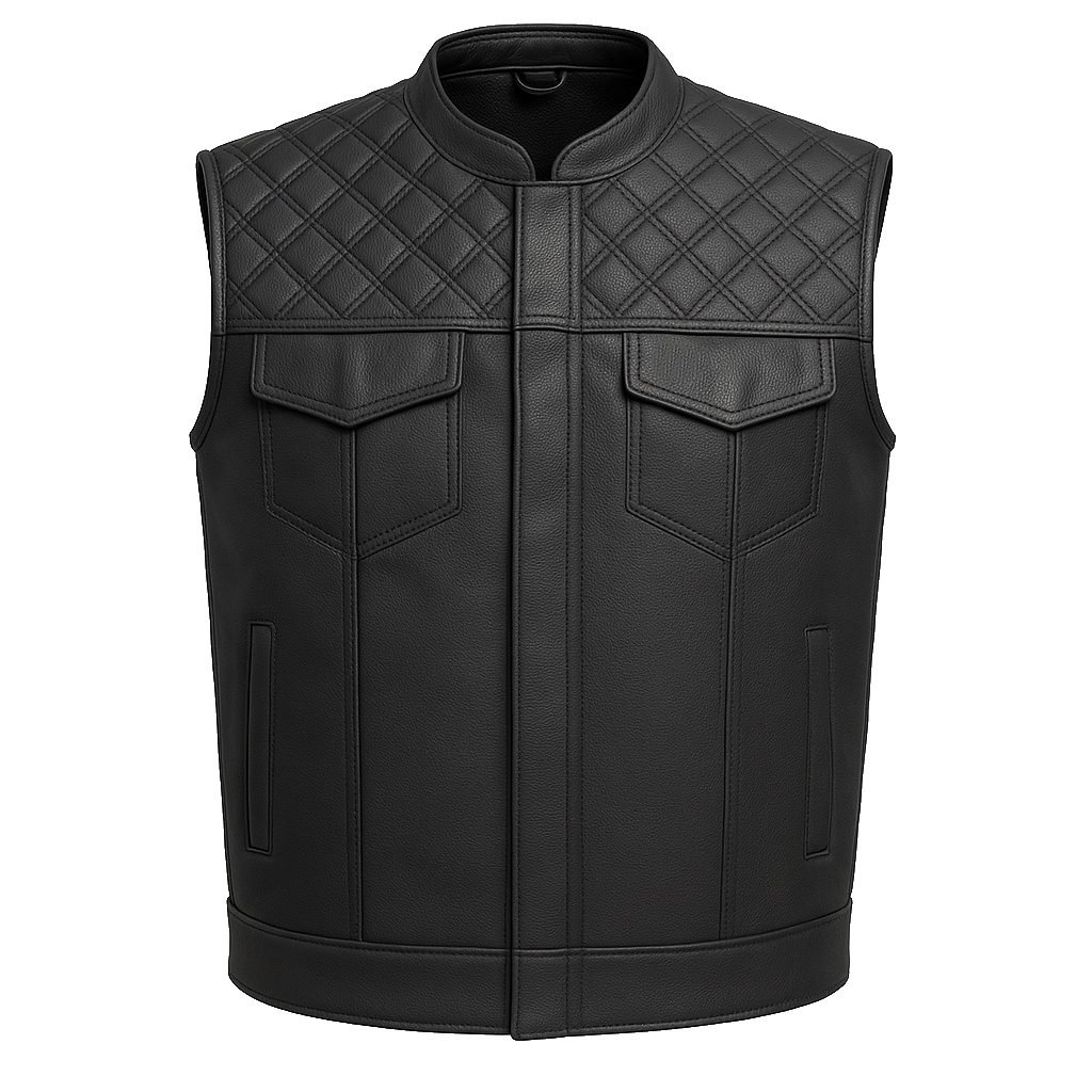 Scarlet Stitch - Men's Club Style Leather Vest