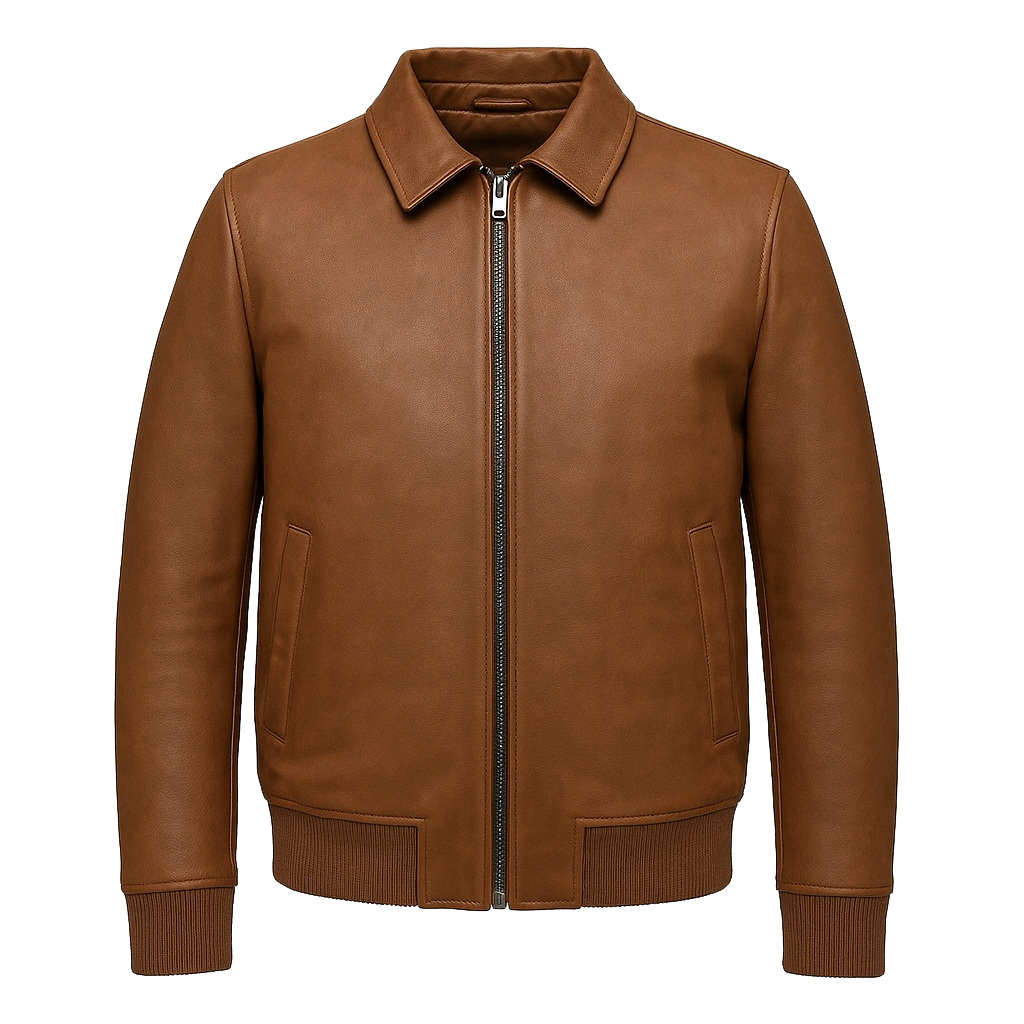 PR-218 The Heritage Bomber Man's Motorcycle Leather Jacket