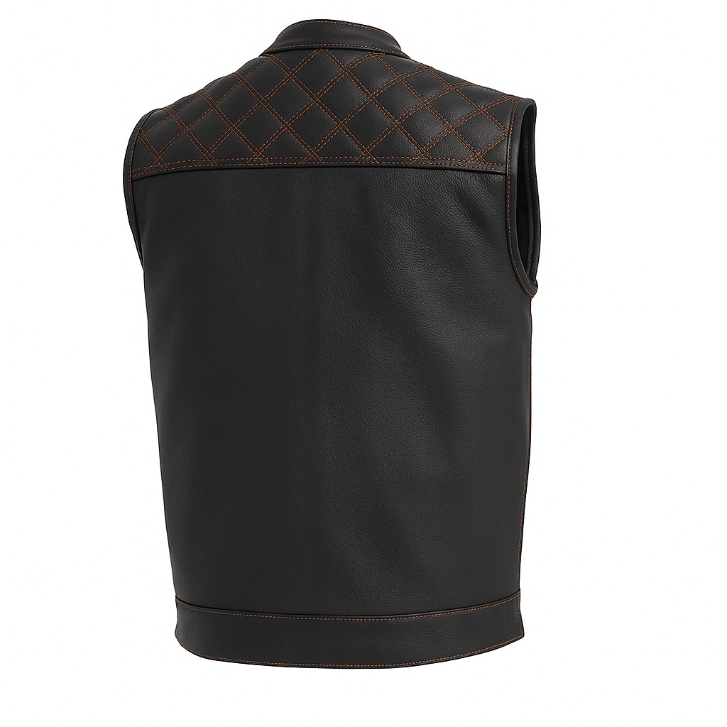 Scarlet Stitch - Men's Club Style Leather Vest