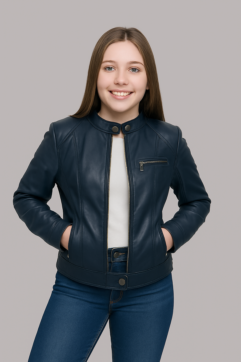 Carmine Vale Women's Fashion Leather Jacket