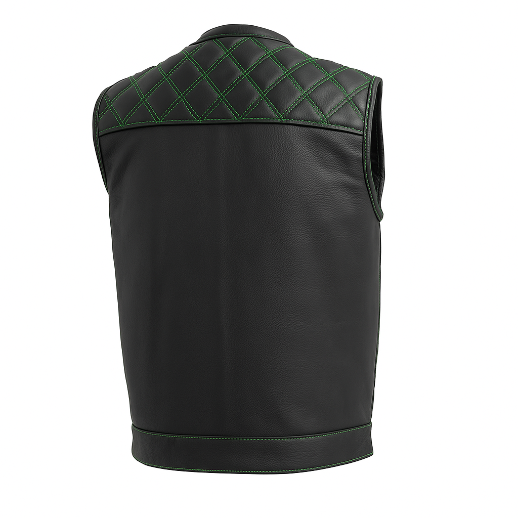 Scarlet Stitch - Men's Club Style Leather Vest