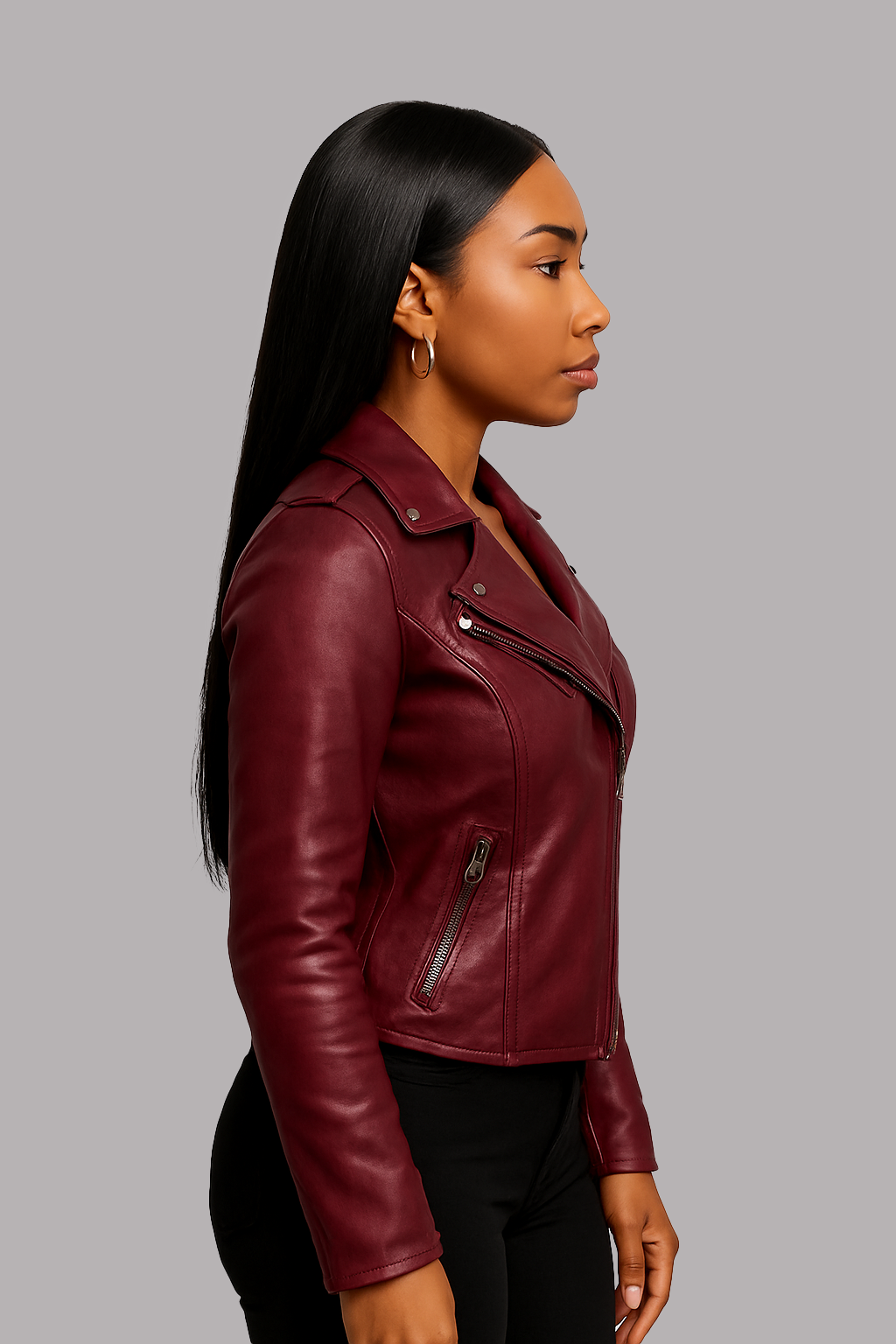 Sloane Steel Leather Jacket