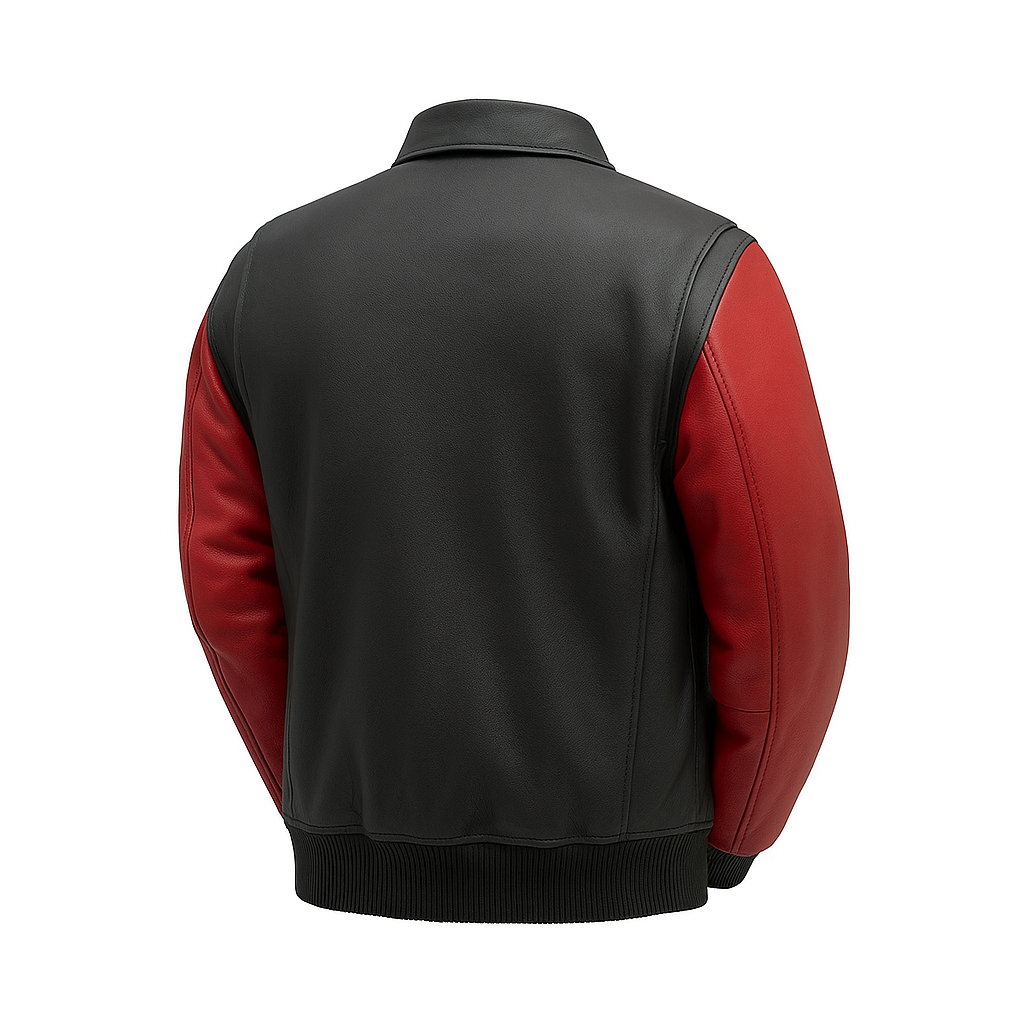 PR-219 Blaze Bomber Two Tone Man's Motorcycle Leather Jacket