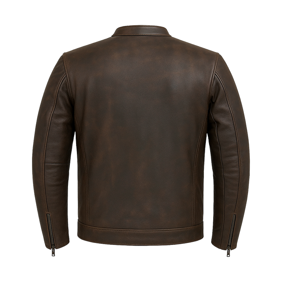 PR-225 Stealth Commander Man's Motorcycle Leather Jacket