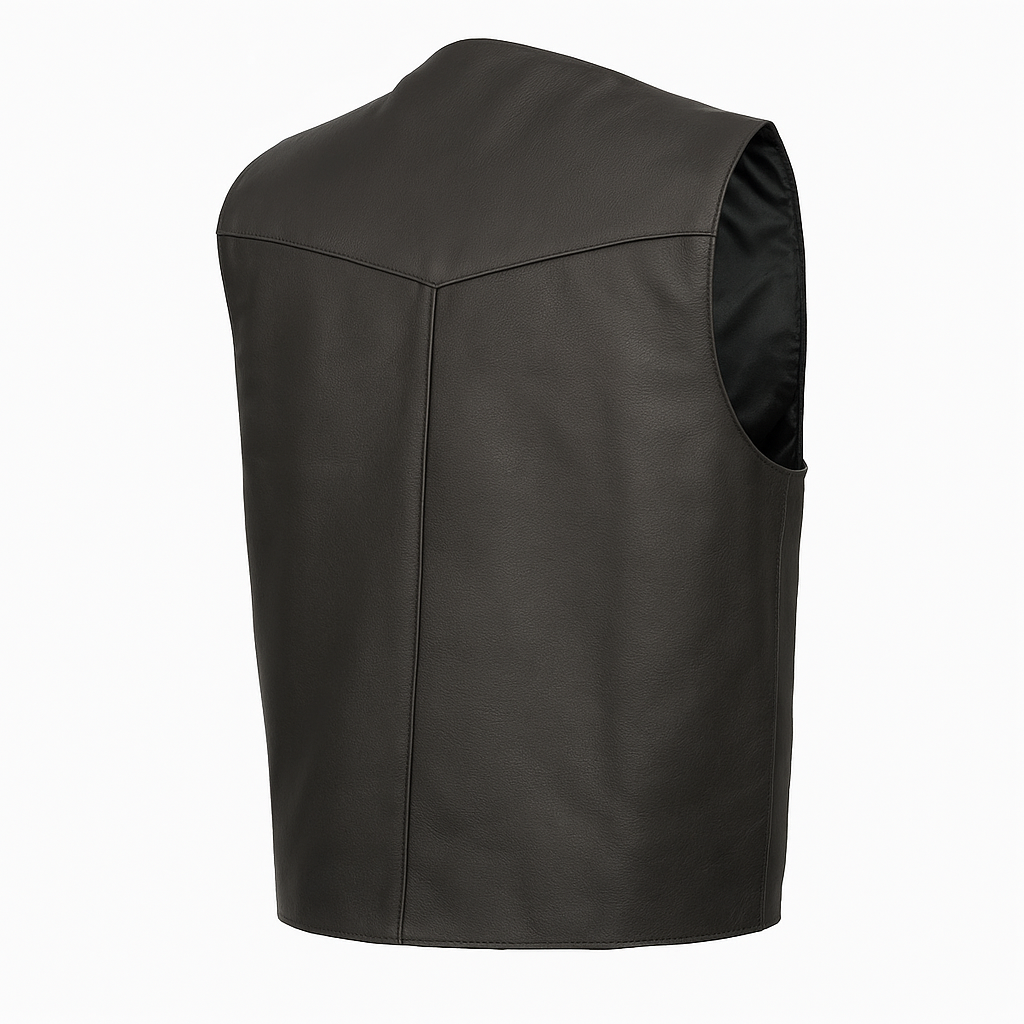 Deadeye - Men's Motorcycle Western Style Leather Vest
