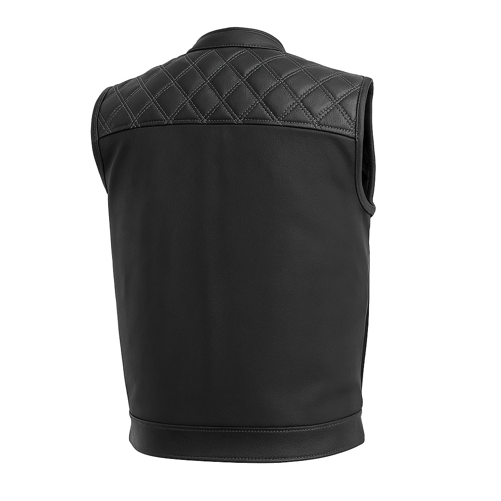 Scarlet Stitch - Men's Club Style Leather Vest