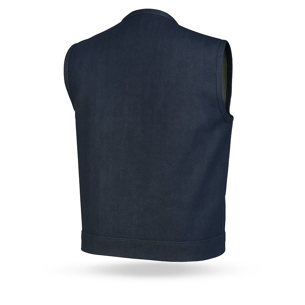 PR-306 Midnight Forge – Men's Motorcycle Denim Vest