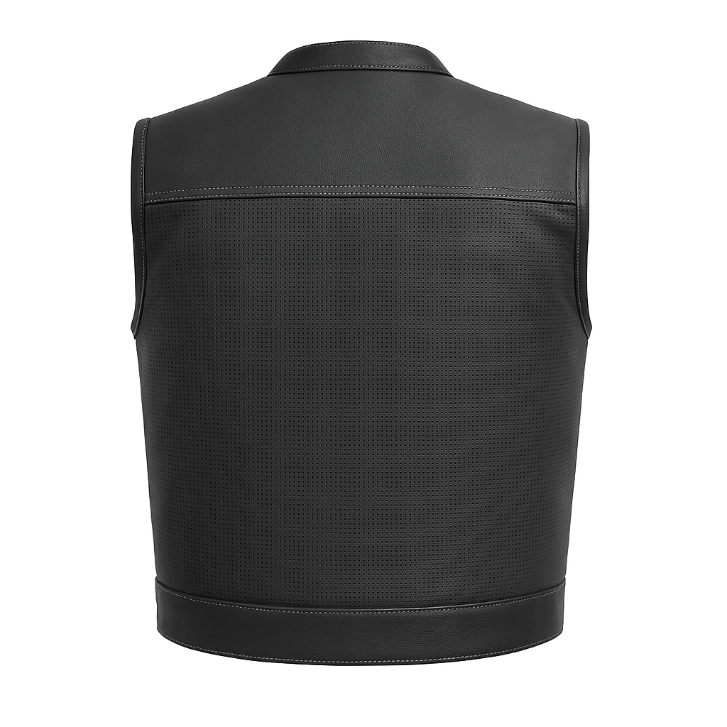 Voidrunner - Men's Motorcycle Perforated Leather Vest