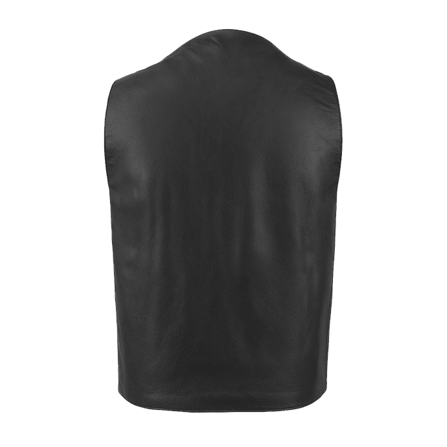 Steel Raven - Men's Motorcycle Western Style Leather Vest