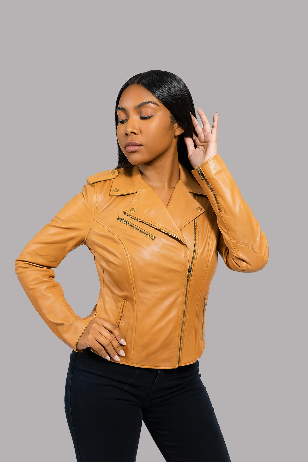 Sloane Steel Leather Jacket