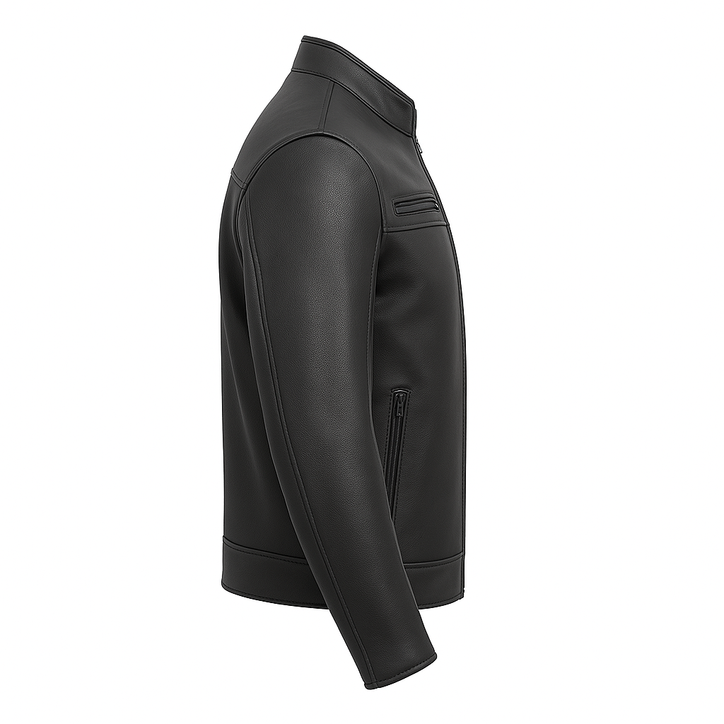 PR-205 Carbon Phantom – Men's Leather Motorcycle Jacket
