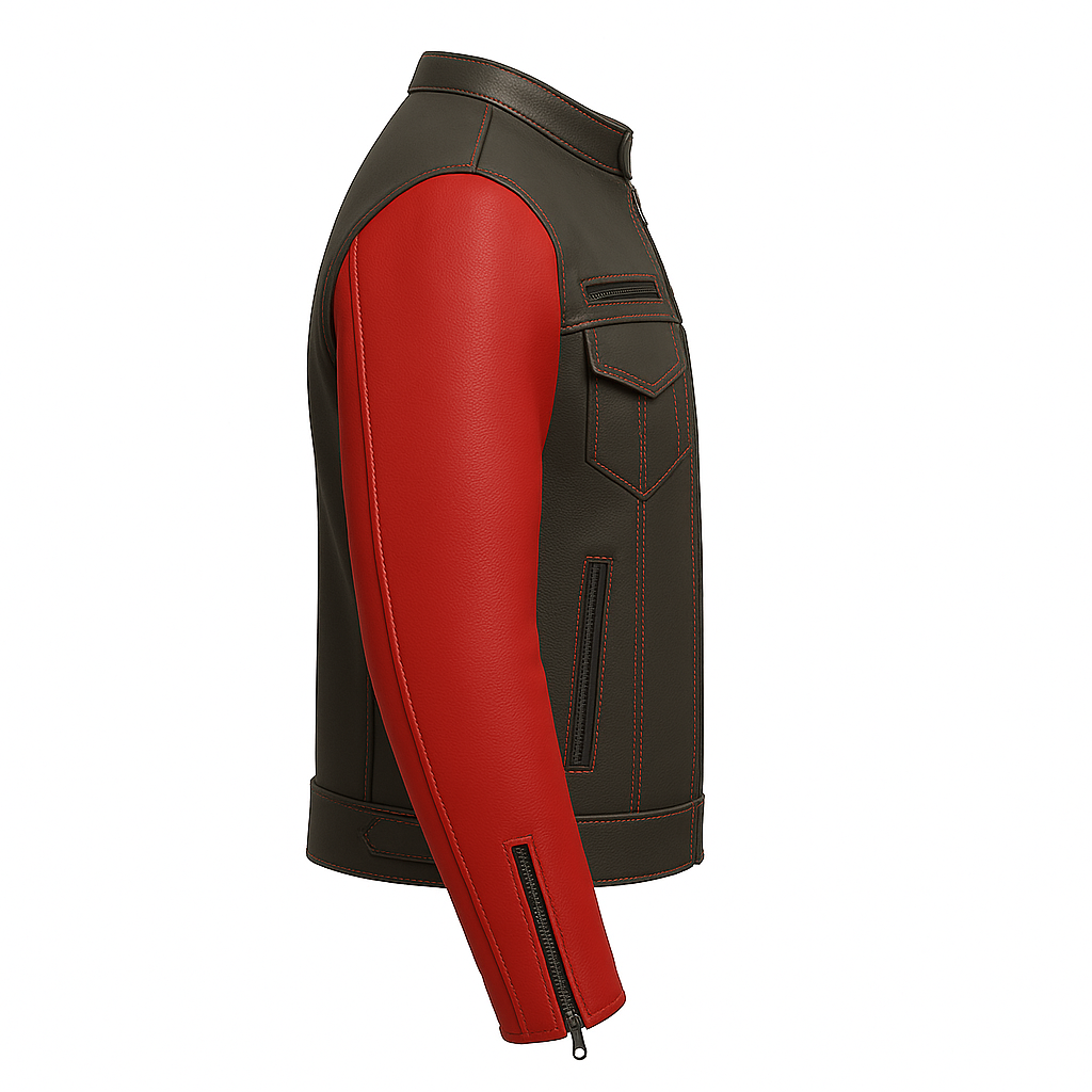 PR-237 Inferno Edge Man's Moto Leather Jacket