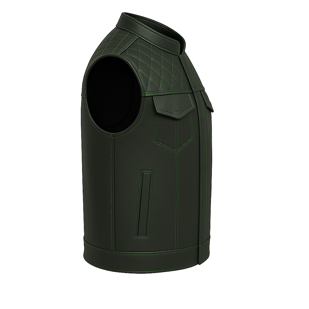 Scarlet Stitch - Men's Club Style Leather Vest