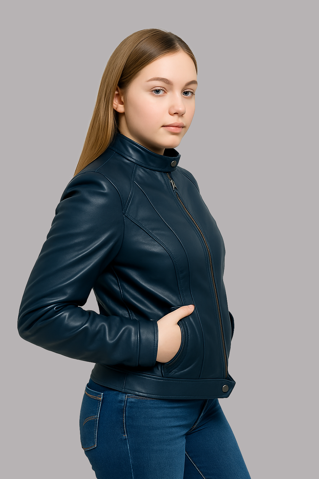 Carmine Vale Women's Fashion Leather Jacket