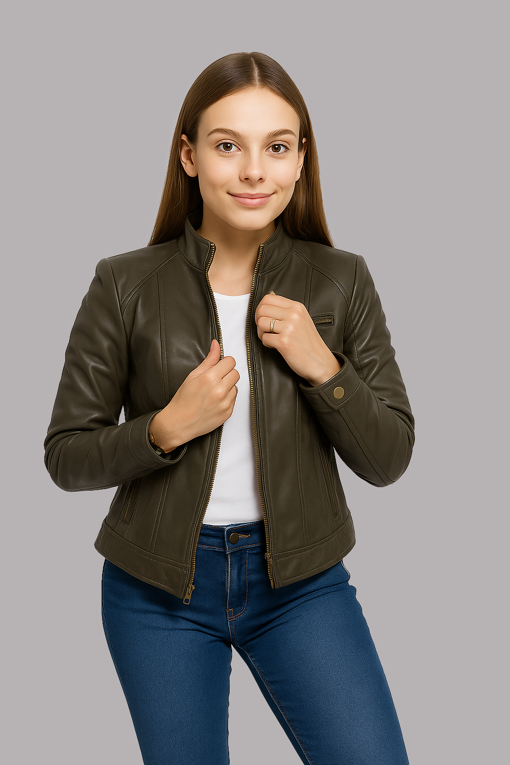 Carmine Vale Women's Fashion Leather Jacket
