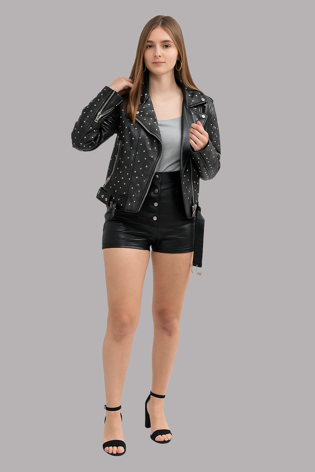 Claudia Women's Fashion Leather Jacket