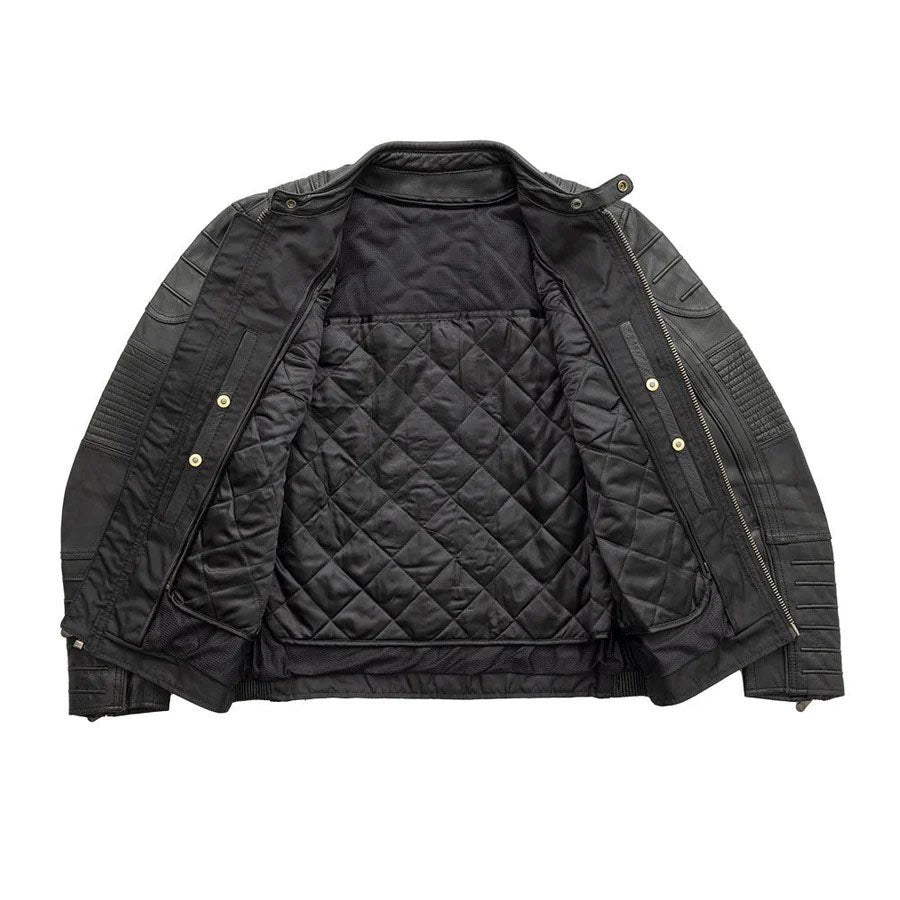 PR-222 Shadow Titan Man's Motorcycle Leather Jacket