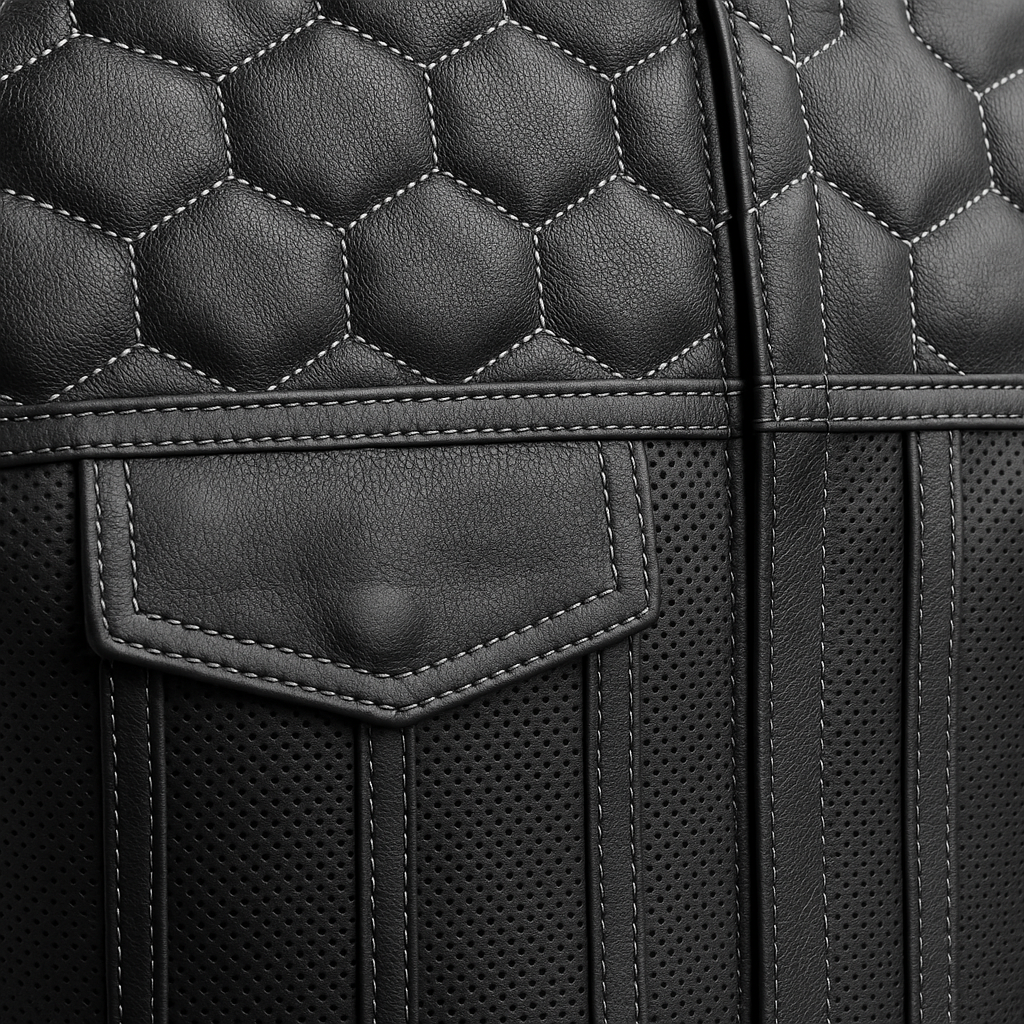 Darkcell - Perforated Men's Club Style Leather Vest