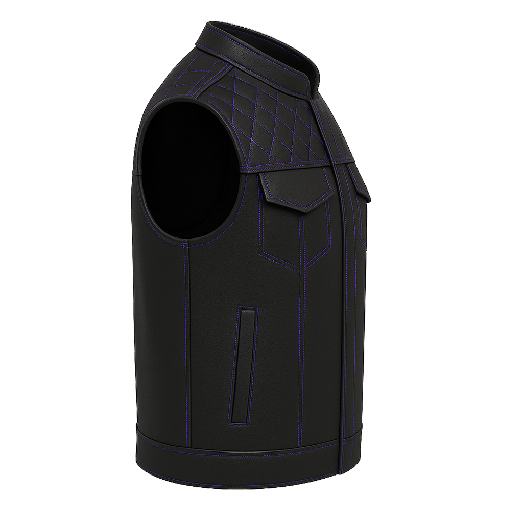 Scarlet Stitch - Men's Club Style Leather Vest