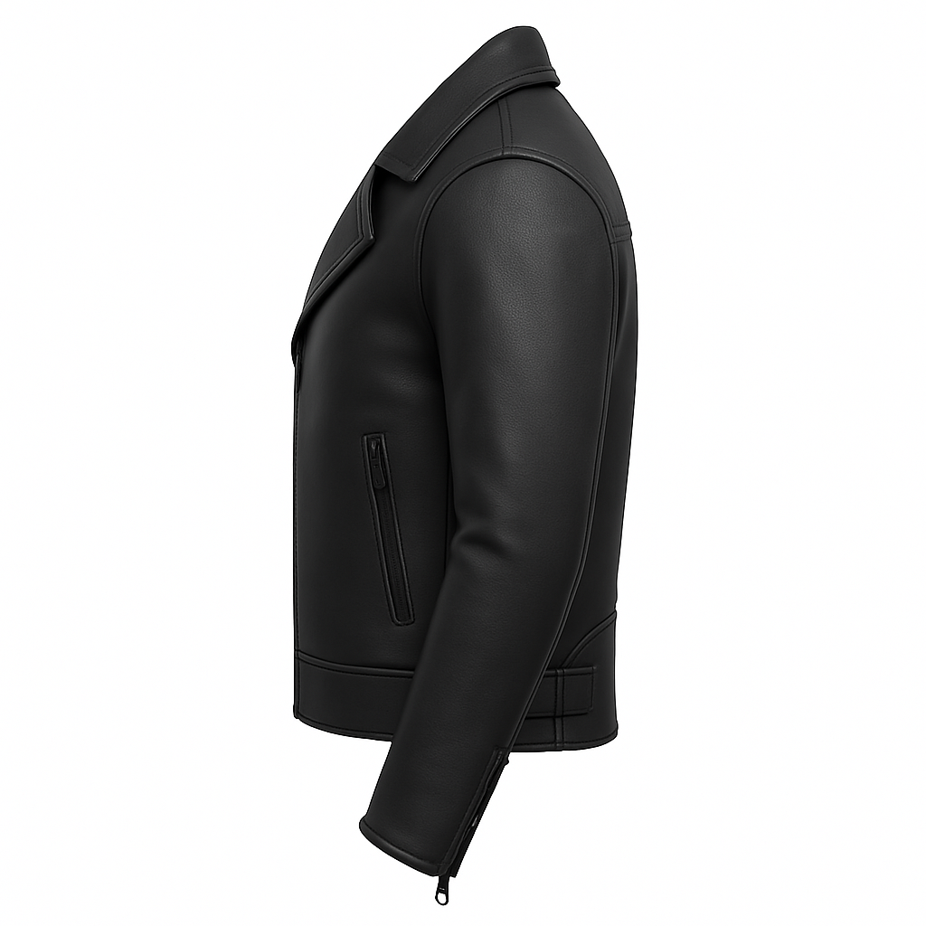 PR-221 Scarlet Steel Man's Motorcycle Leather Jacket