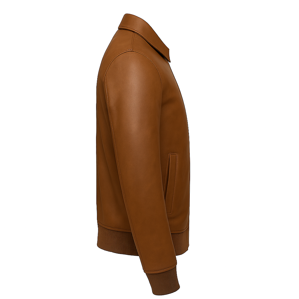 PR-218 The Heritage Bomber Man's Motorcycle Leather Jacket