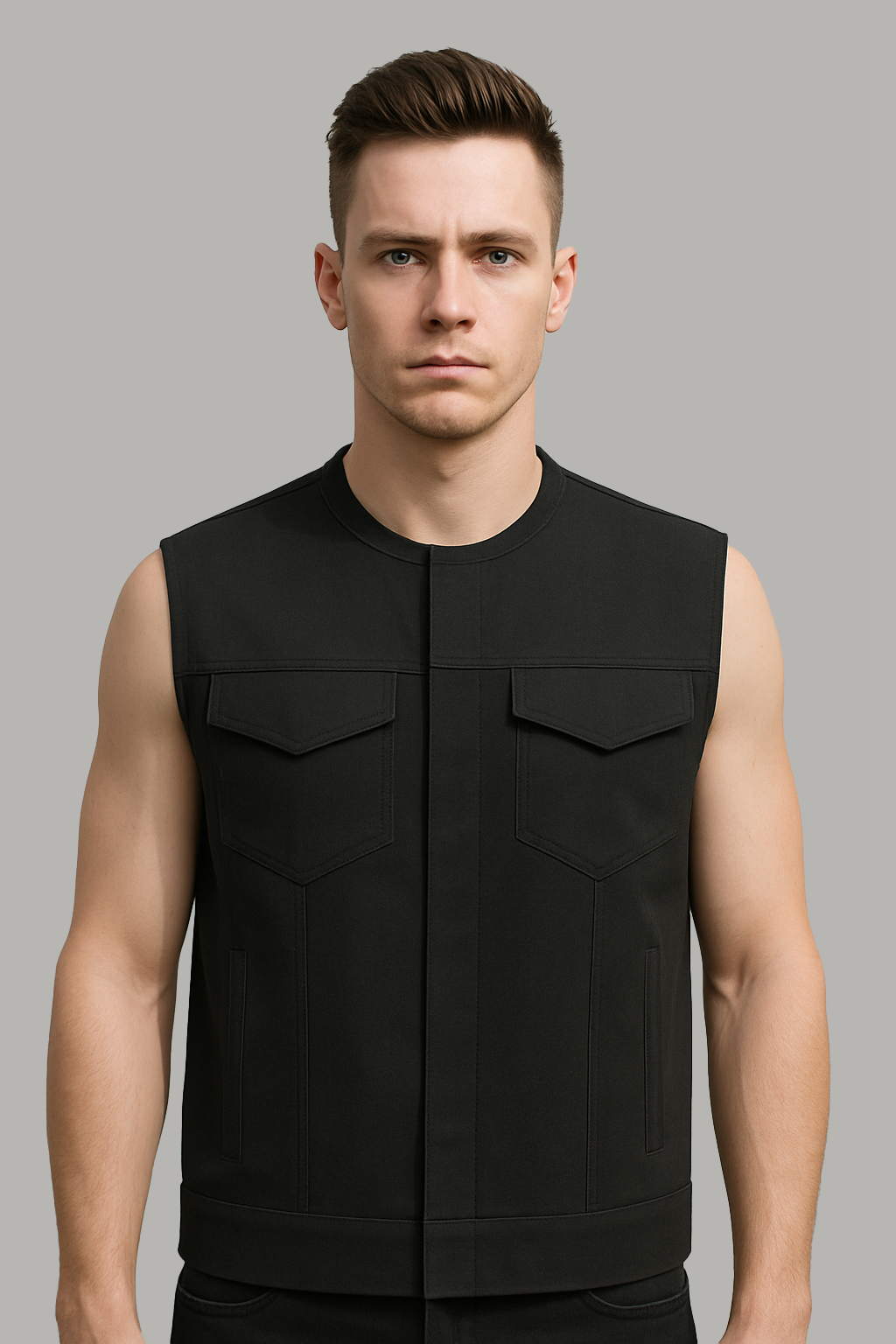 PR-309 Drayven - Men's Motorcycle Denim Vest