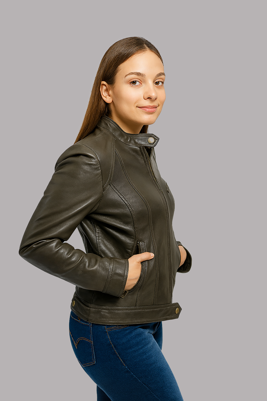 Carmine Vale Women's Fashion Leather Jacket