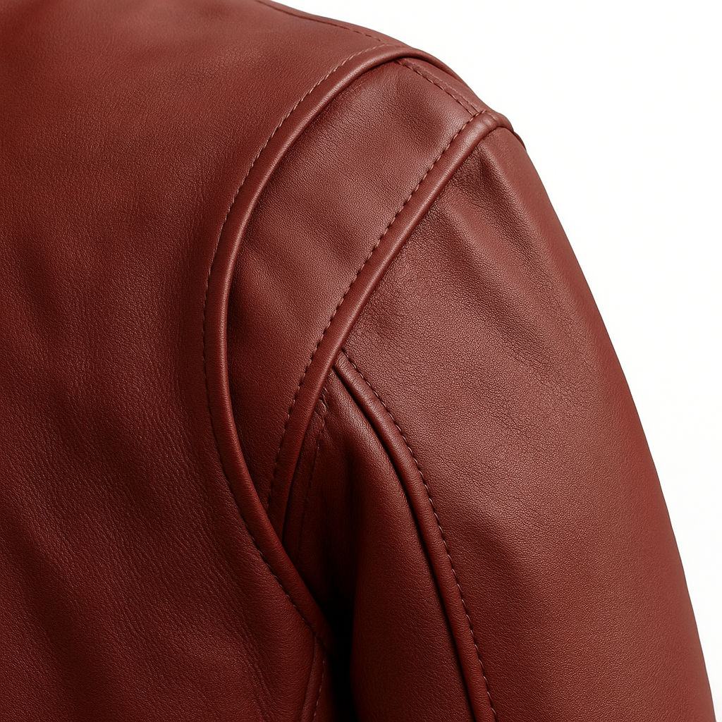 PR-218 The Heritage Bomber Man's Motorcycle Leather Jacket
