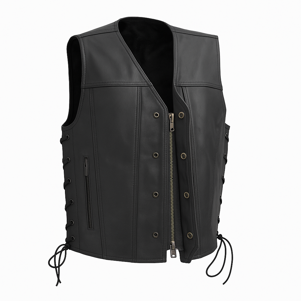 Raventhorn - Men's Motorcycle Western Style Leather Vest