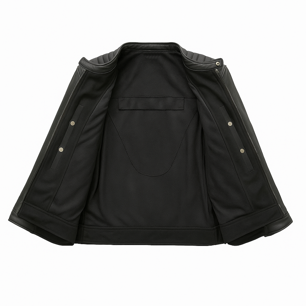 Pr-208 Blackout Prime Man's Motorcycle Leather jacket