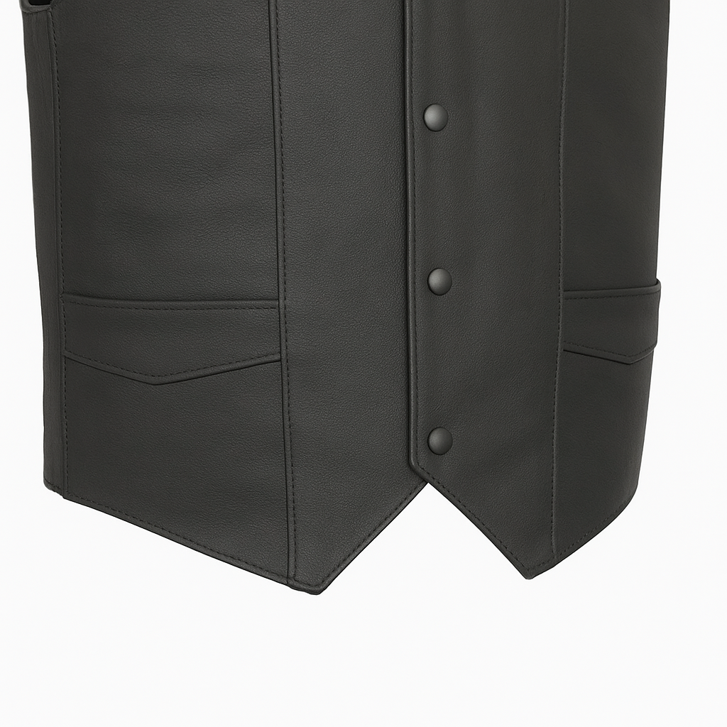 Deadeye - Men's Motorcycle Western Style Leather Vest