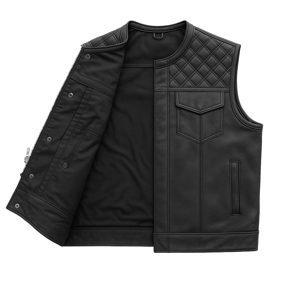 Scarlet Stitch - Men's Club Style Leather Vest