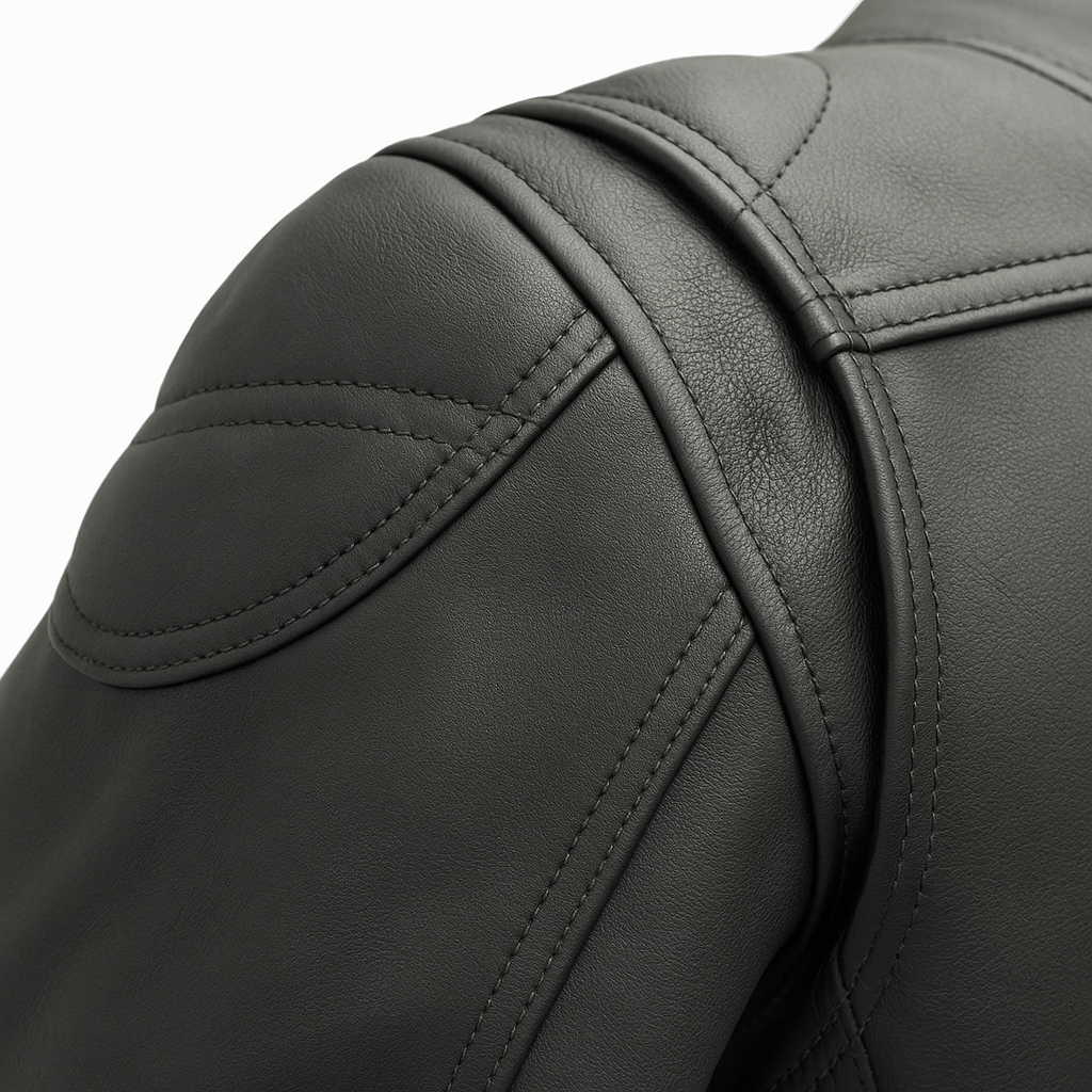 PR-232 Black Rampage Man's Moto Leather Jacket