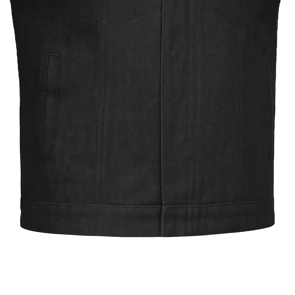 PR-306 Midnight Forge – Men's Motorcycle Denim Vest