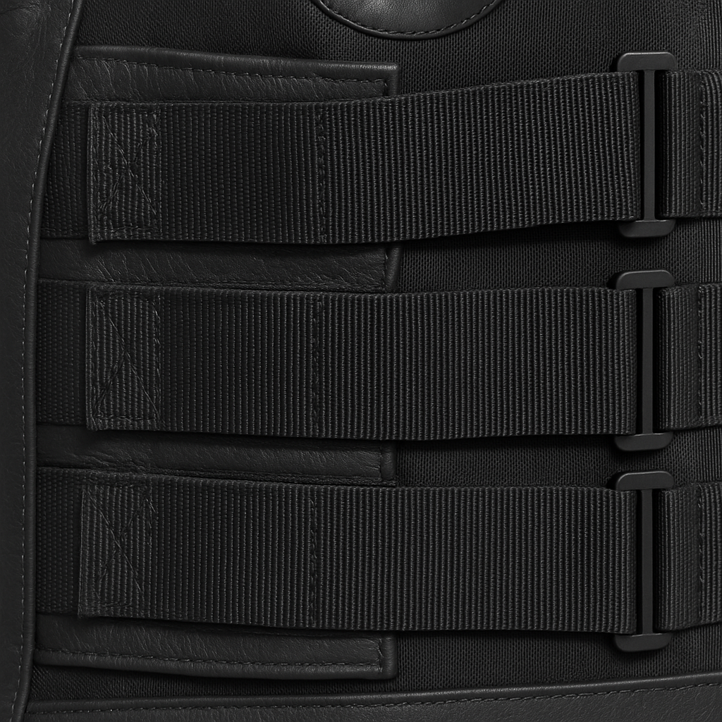 Warden's Creed - Men's Motorcycle Swat Style Leather Vest