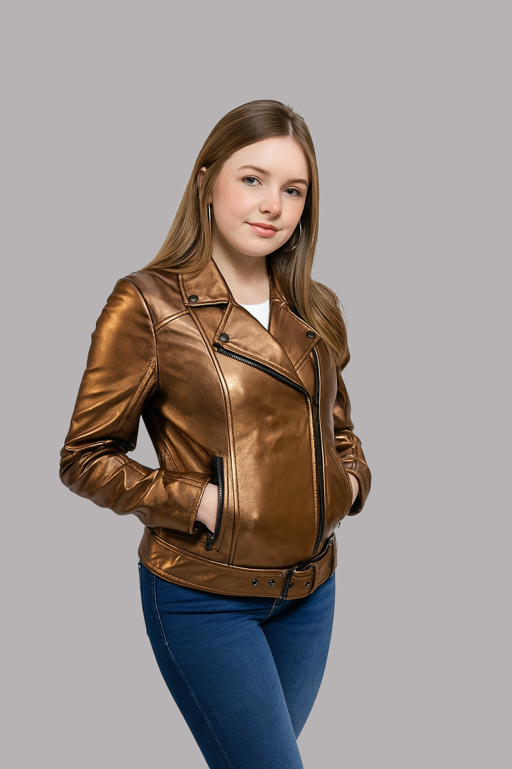 Hazelwyn Luxe Women's Lambskin Leather Jacket