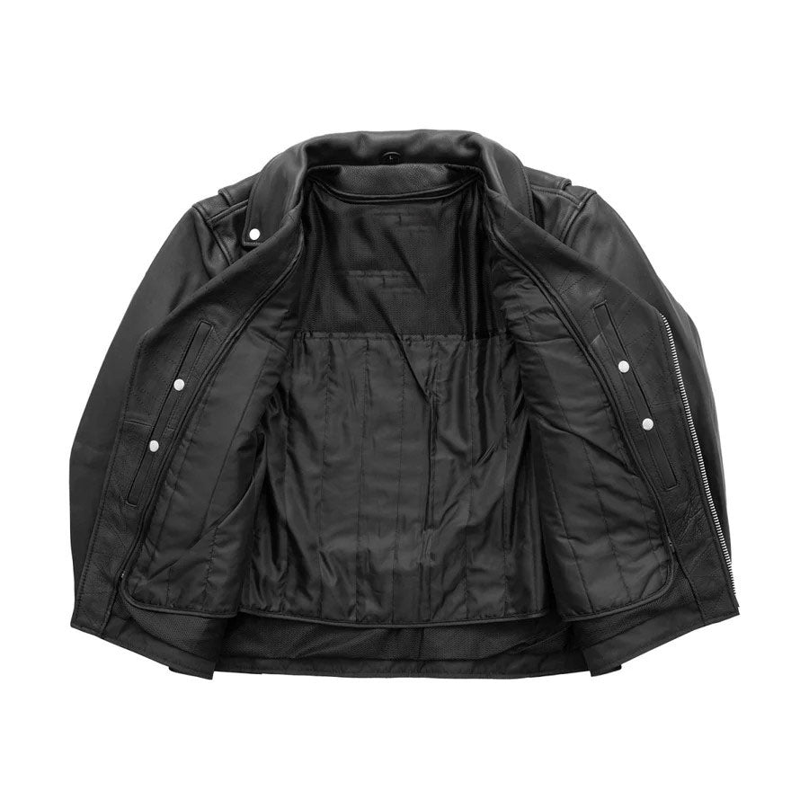 PR-201 Midnight Moto Men's Motorcycle Leather Jacket