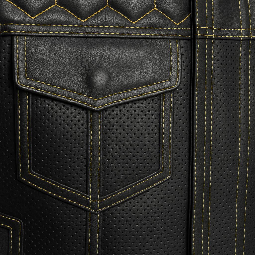 Stingblade - Perforated Men's Club Style Leather Vest