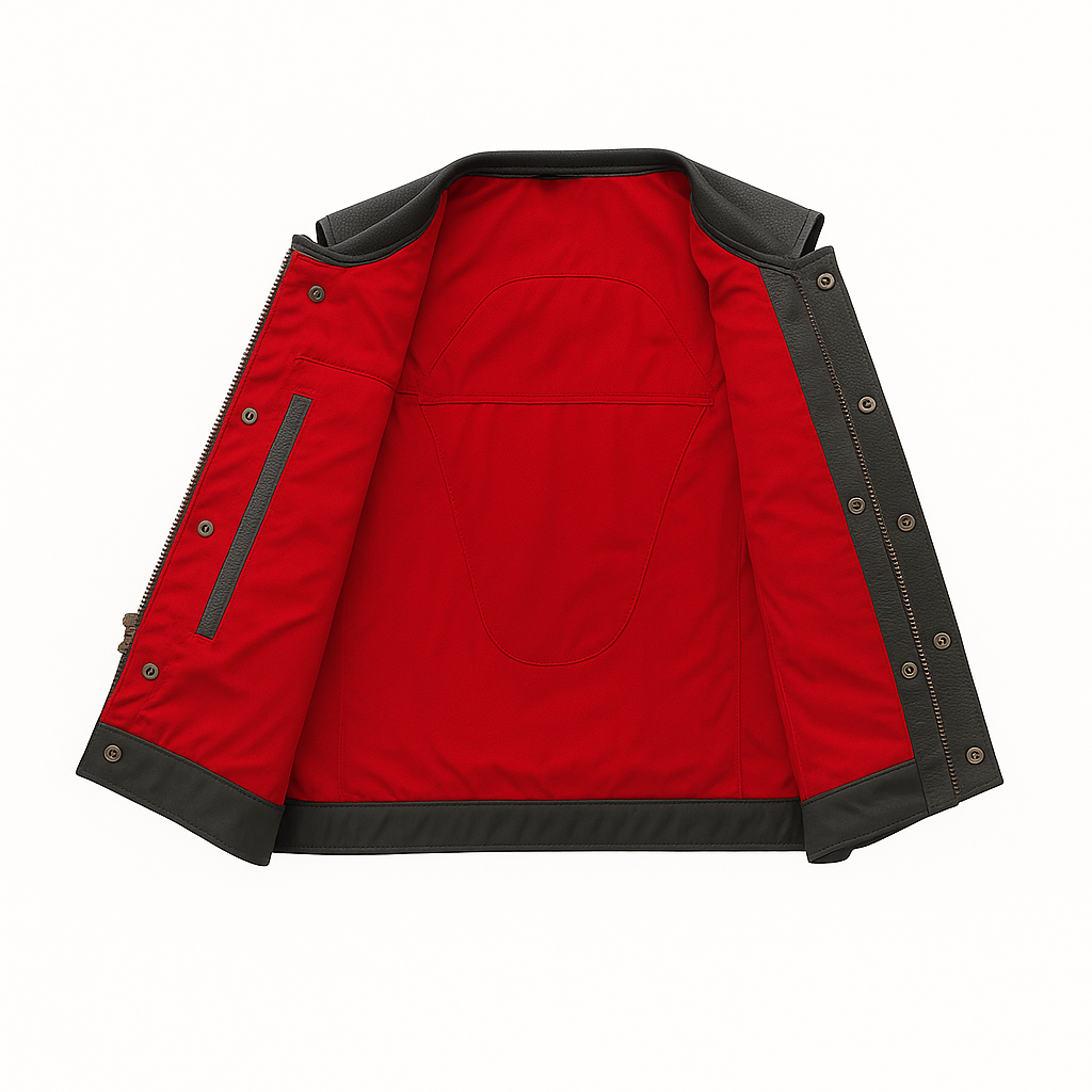 Nightwolf - Men's Motorcycle Perforated Leather Vest