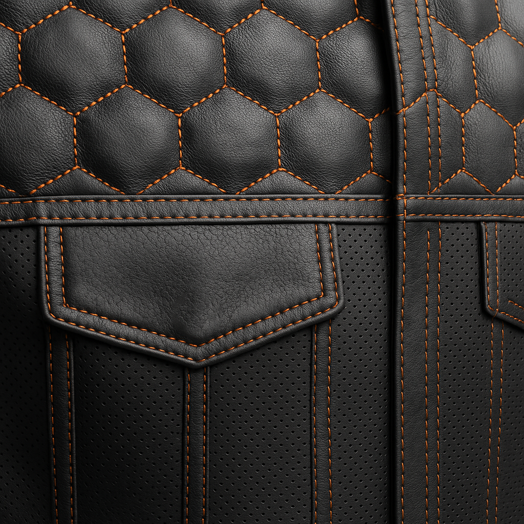 Darkcell - Perforated Men's Club Style Leather Vest
