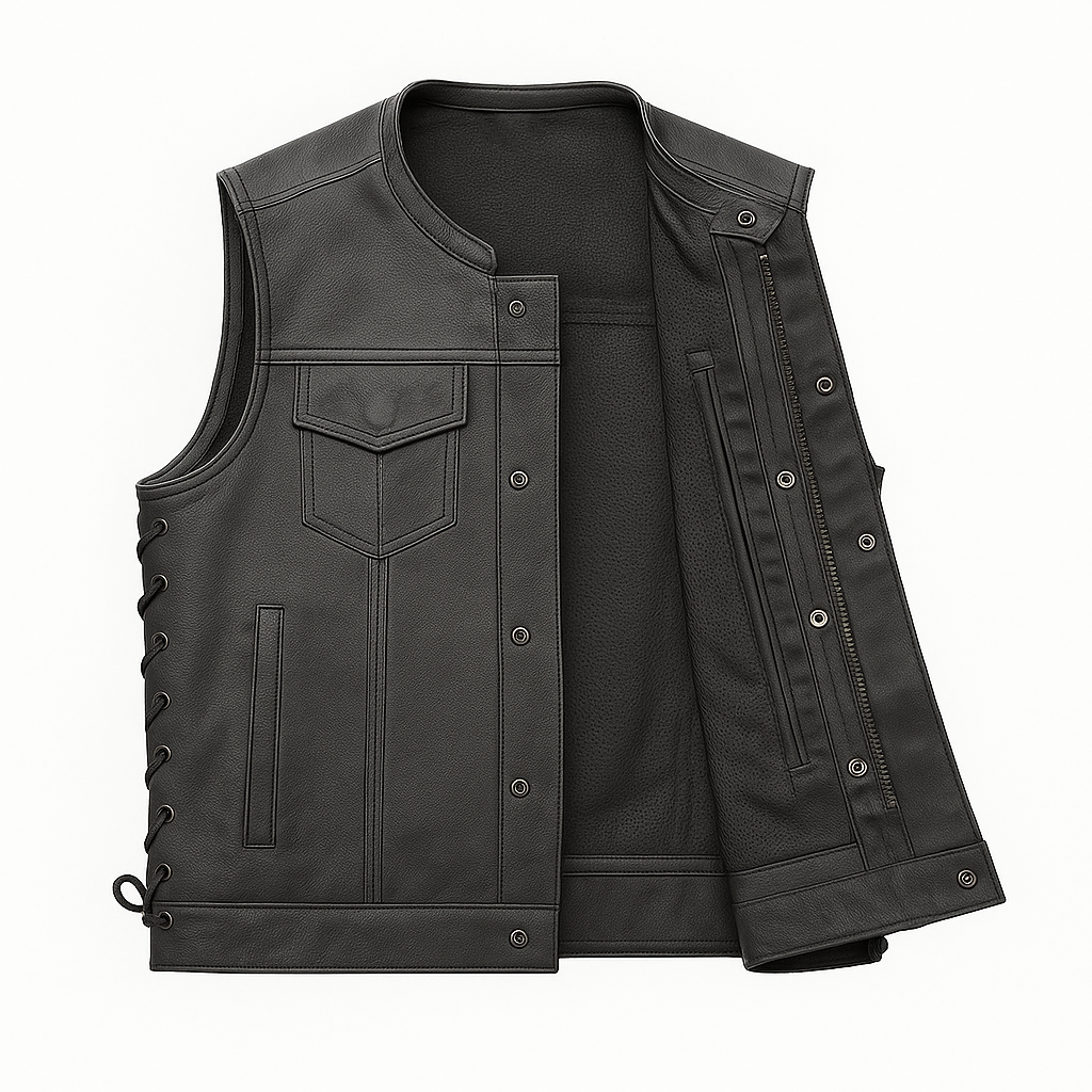 Dark Knight - Men's Motorcycle Leather Vest