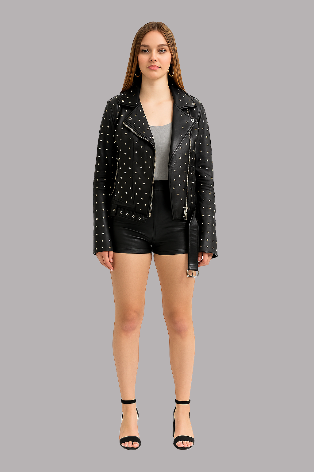 Claudia Women's Fashion Leather Jacket