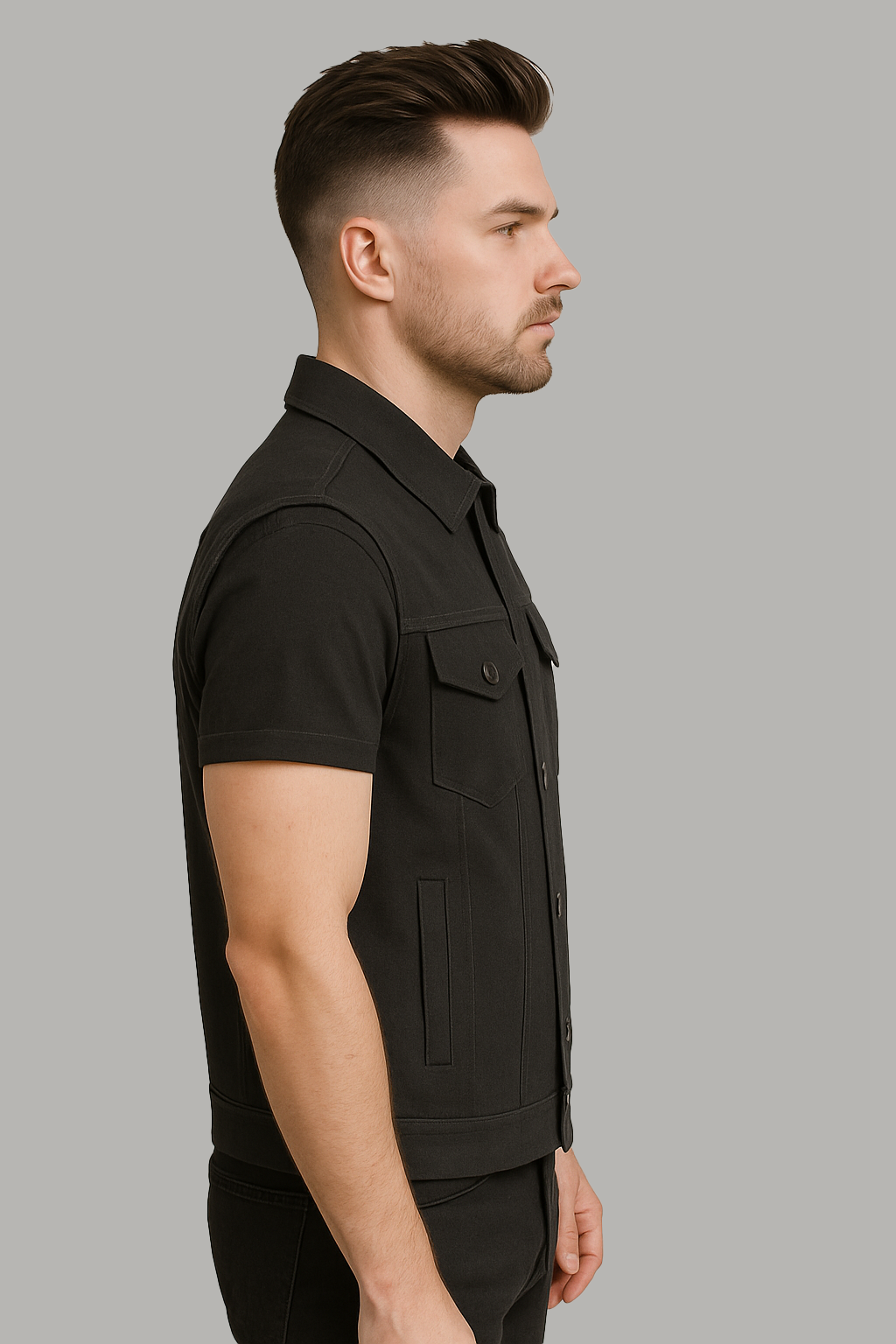PR-313 Ashmark – Men's Motorcycle Denim Vest